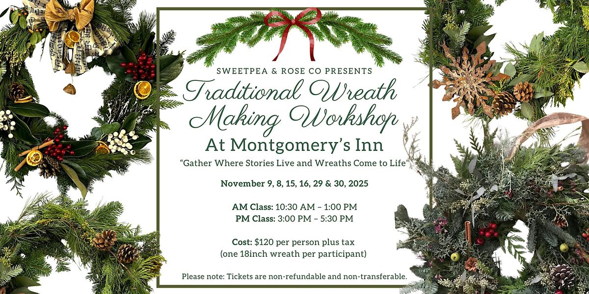Traditional Wreath Making Workshop at Montgomery's Inn, 9 November | Event in Toronto | AllEvents