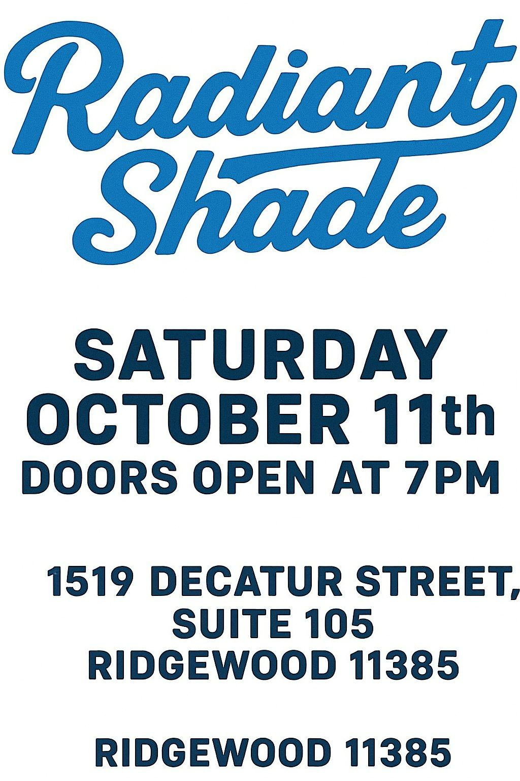 RADIANT SHADE OPEN MIC (Live Band), 11 October | Event in Queens | AllEvents