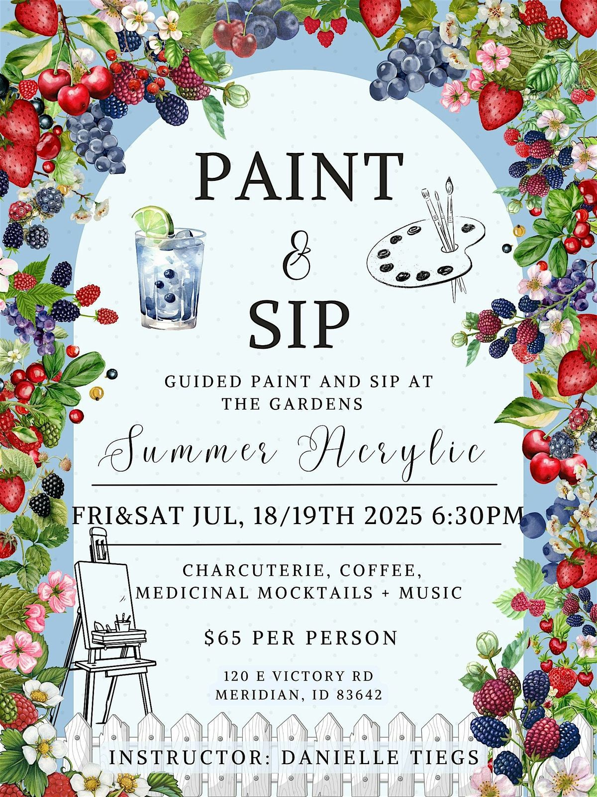 July 18th Paint and Sip (Friday), 18 July | Event in Meridian | AllEvents