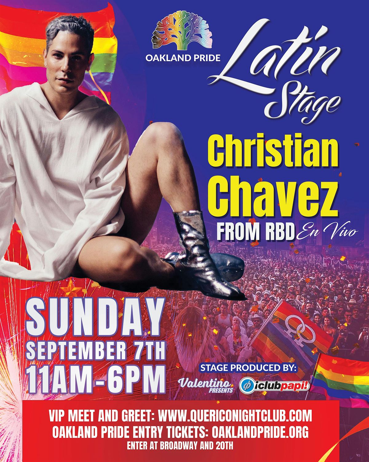 Christian Chávez from RBD en Vivo @ Oakland Pride - MEET & GREET Tickets, 7 September | Event in Oakland