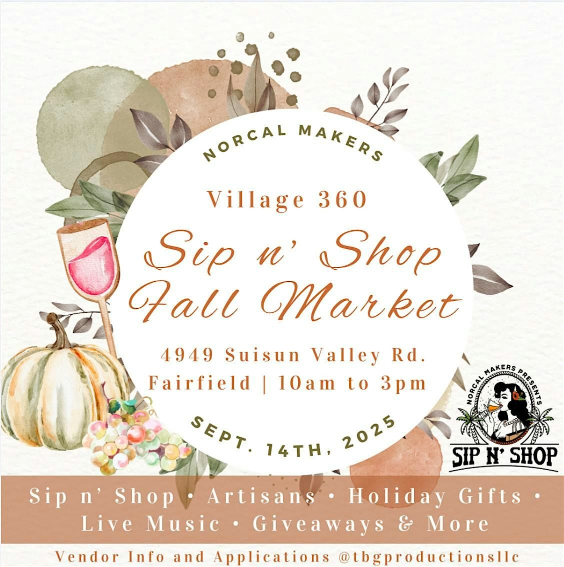 Fall Holiday Sip n Shop, 14 September | Event in Fairfield | AllEvents