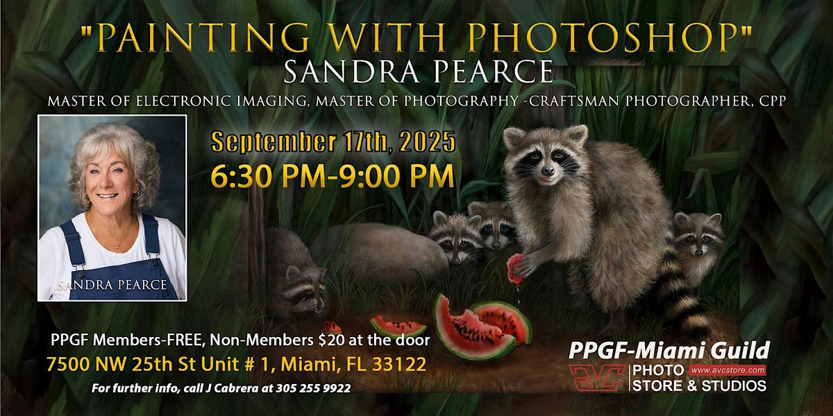 PHOTOGRAPHY: PAINTING WITH PHOTOSHOP -  SANDRA PEARCE, 17 September | Event in Miami | AllEvents