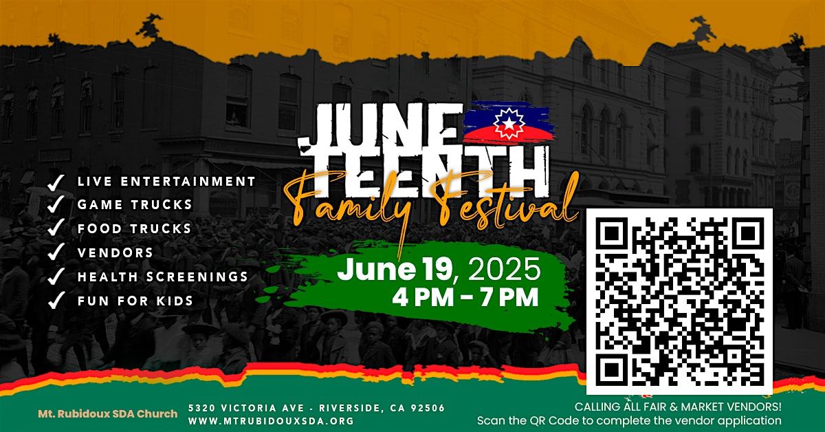 Juneteenth Family Festival, 19 June | Event in Riverside | AllEvents