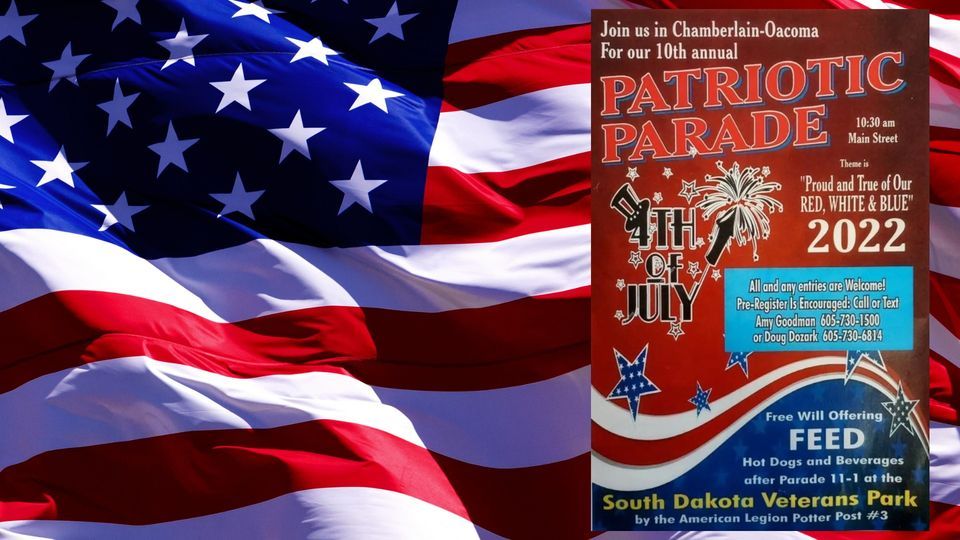 10th Annual Patriotic Parade, Main St Chamberlain, SD, July 4 2022