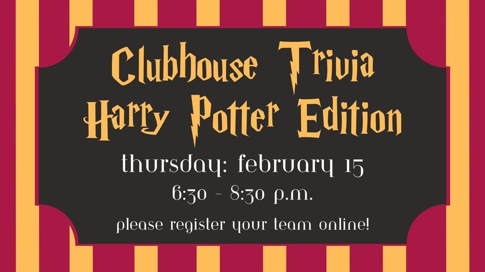 Clubhouse Trivia Harry Potter Edition, 9999 Kummer Road Allison Park