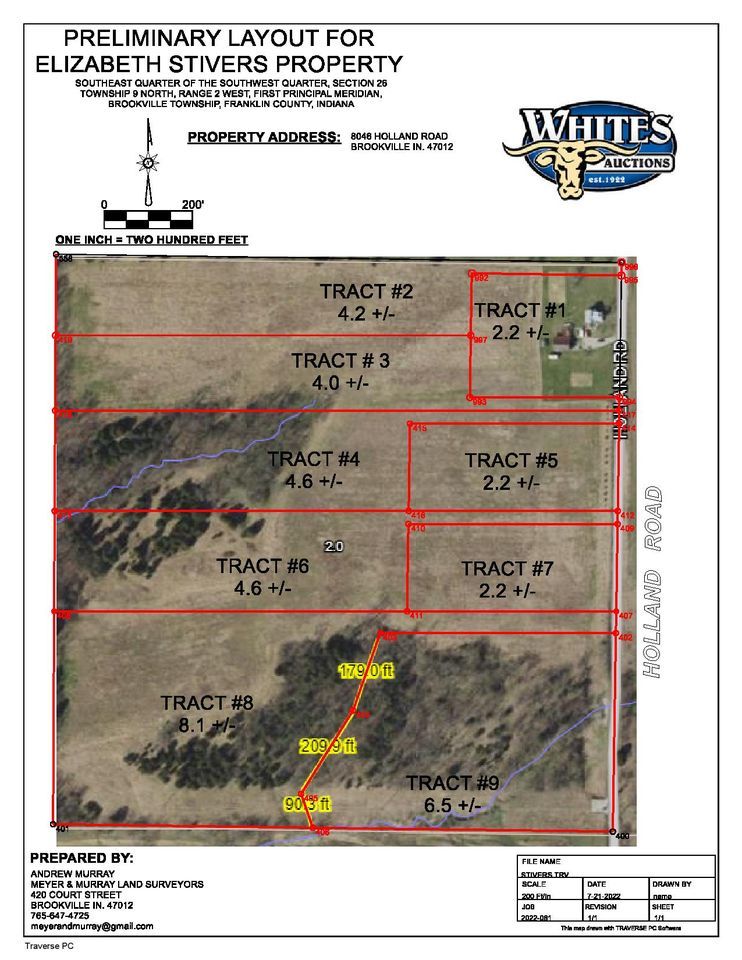 40 Acres in 9 tracts Stivers Trust, White's Farm Flea Market and