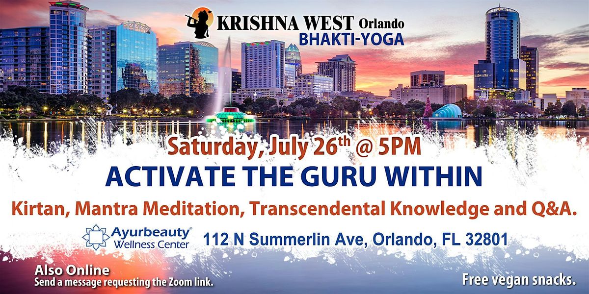 ACTIVATE THE GURU WITHIN, 26 July | Event in Orlando | AllEvents