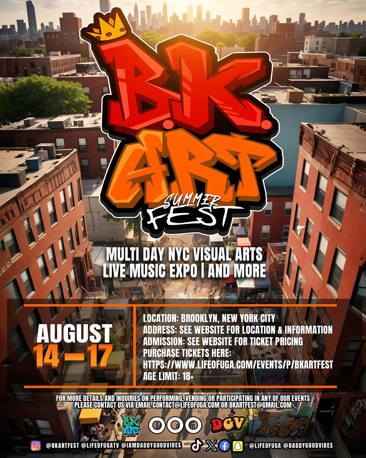B.K. Art Fest: Summer Edition (4 Day Art & Music Expo), 14 August | Event in Brooklyn | AllEvents