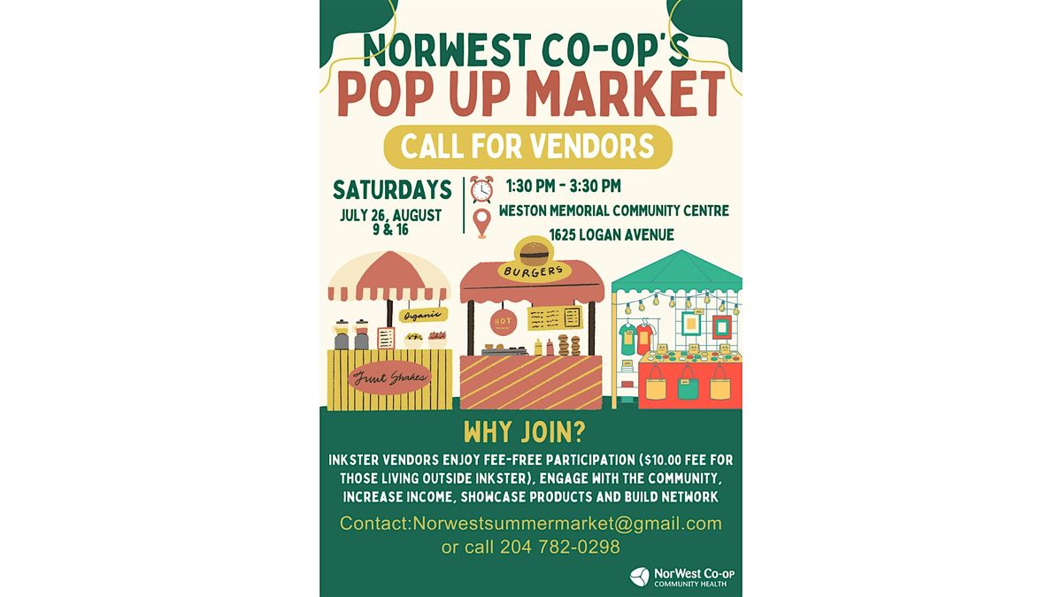 NorWest Co-op’s Pop Up Market [VENDOR APPLICATIONS OPEN], 26 July | Event in Winnipeg | AllEvents