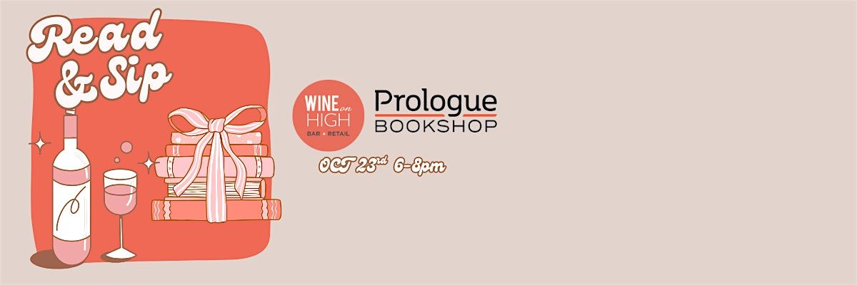 Read & Sip With Prologue Bookshop & Wine On High, 23 October | Event in Columbus | AllEvents