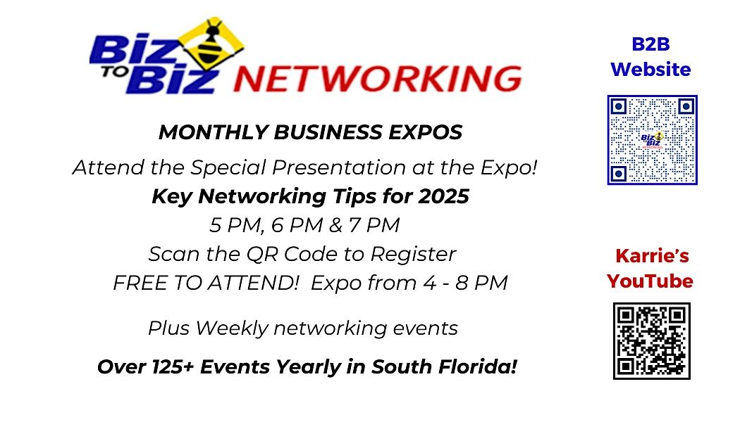 Biz To Biz Business Expo Seminar: Biz To Biz Networking TIPS for 2025 | Event in Fort Lauderdale | AllEvents