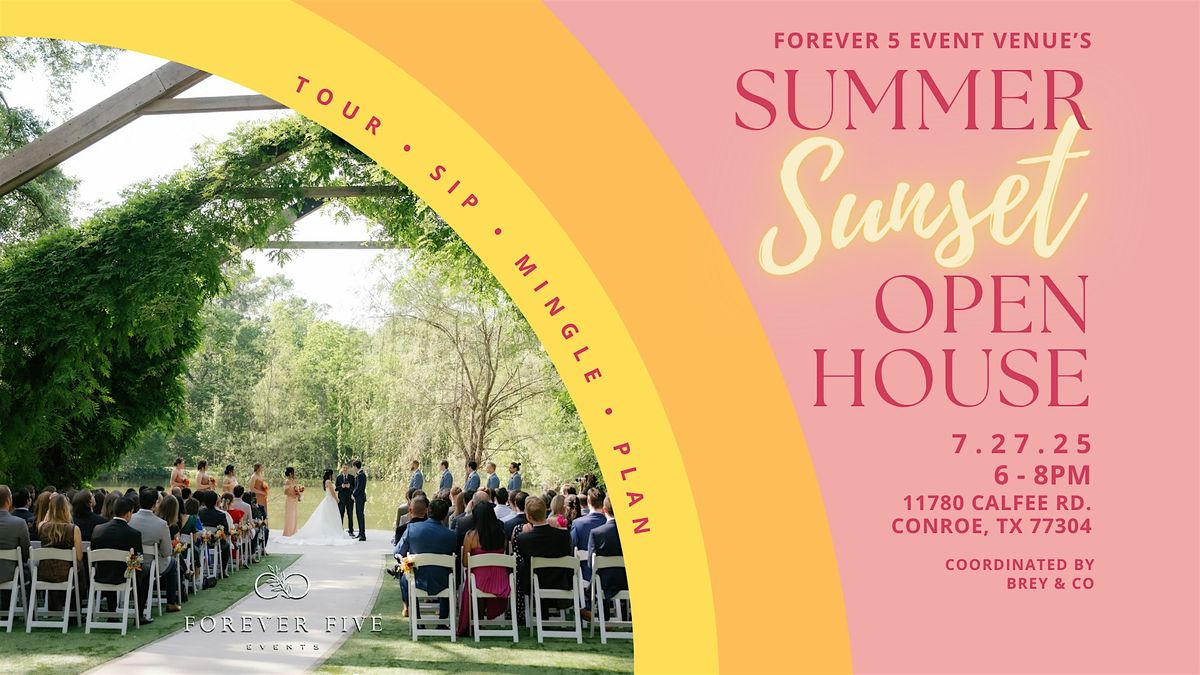 Summer Sunset Open House at Forever 5 Events, 27 July | Event in Conroe | AllEvents