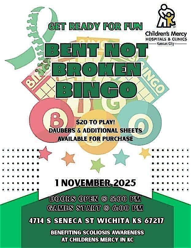 Bent Not Broken Bingo, 1 November | Event in Wichita | AllEvents