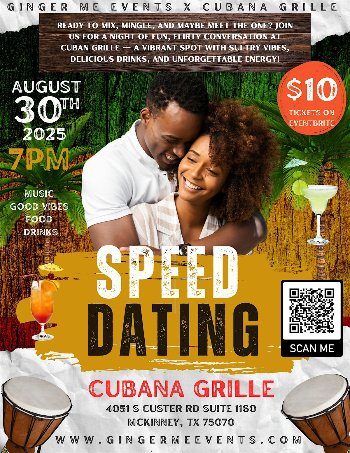 Speed Dating Event @ Cubana Grille - "Rhythym & Romance", 30 August | Event in McKinney | AllEvents