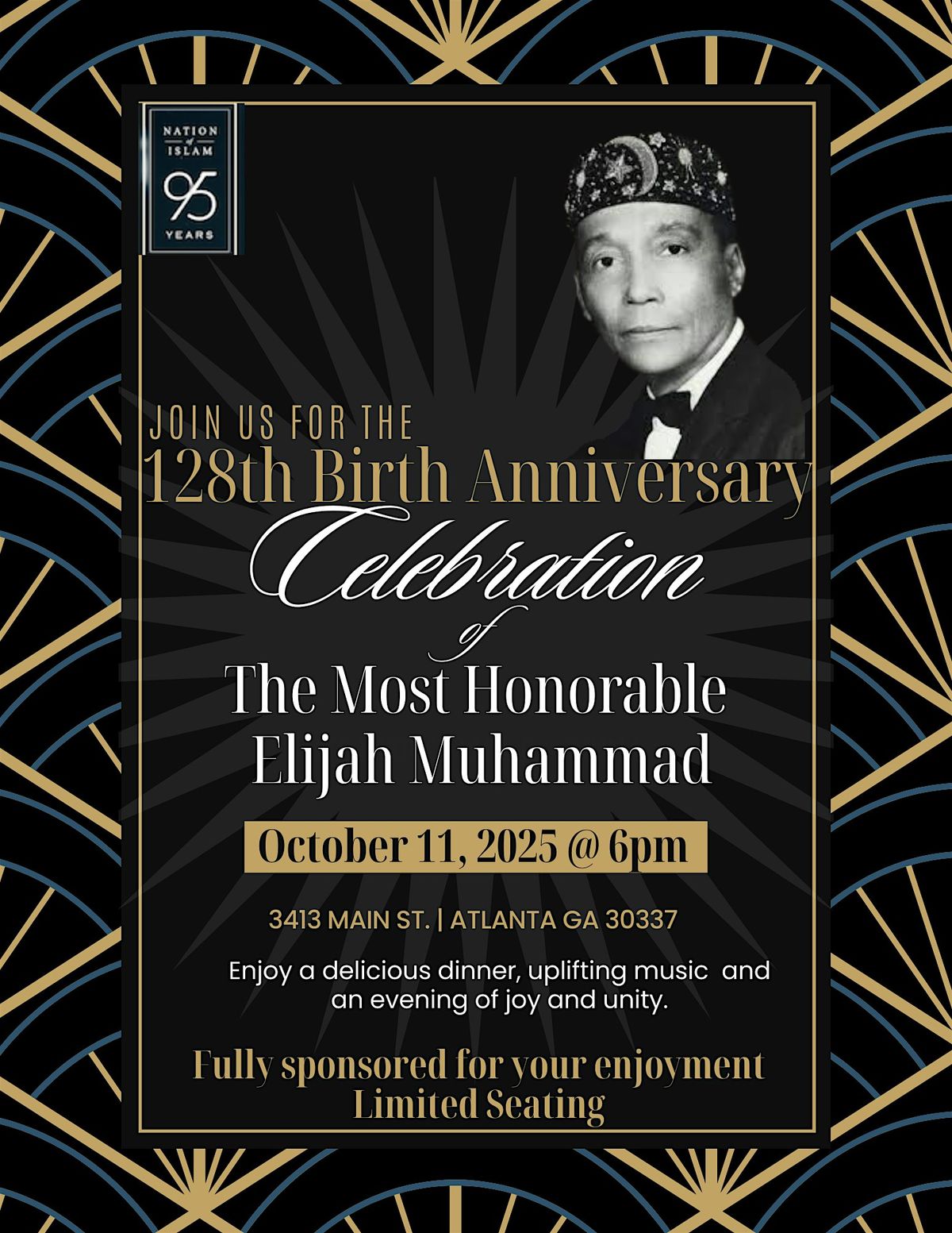 The 128th Birth Anniversary of The Most Honorable Elijah Muhammad, 11 October | Event in College Park | AllEvents