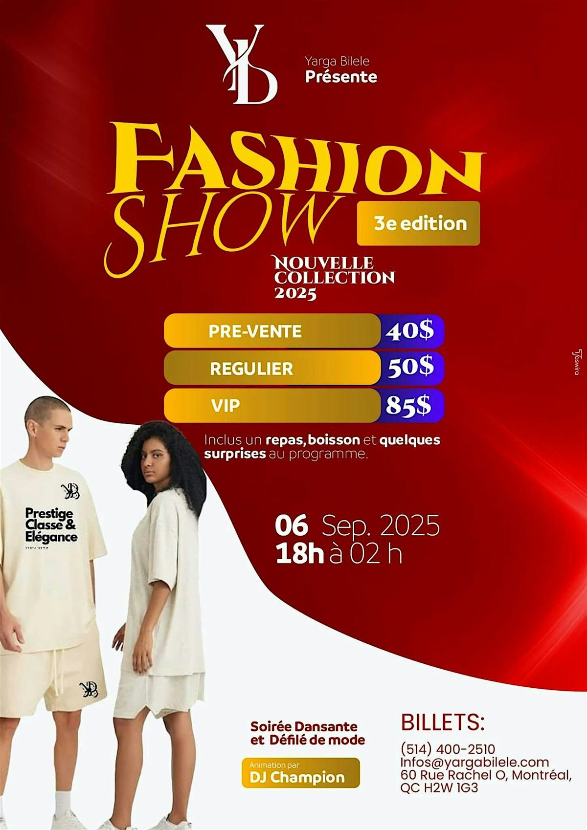 Fashion Show 3e édition, 6 September | Event in Montréal | AllEvents