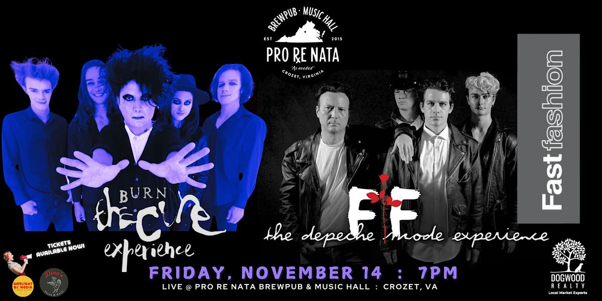 The Cure Experience + Fast Fashion: The Depeche Mode Experience @ PRN, 14 November | Event in Crozet | AllEvents