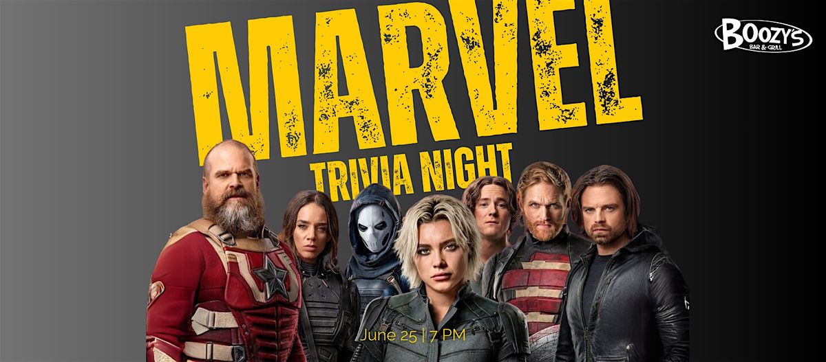Marvel Quizzo Trivia Theme Night at Boozy's Bar & Grill | Event in Hazel Park | AllEvents