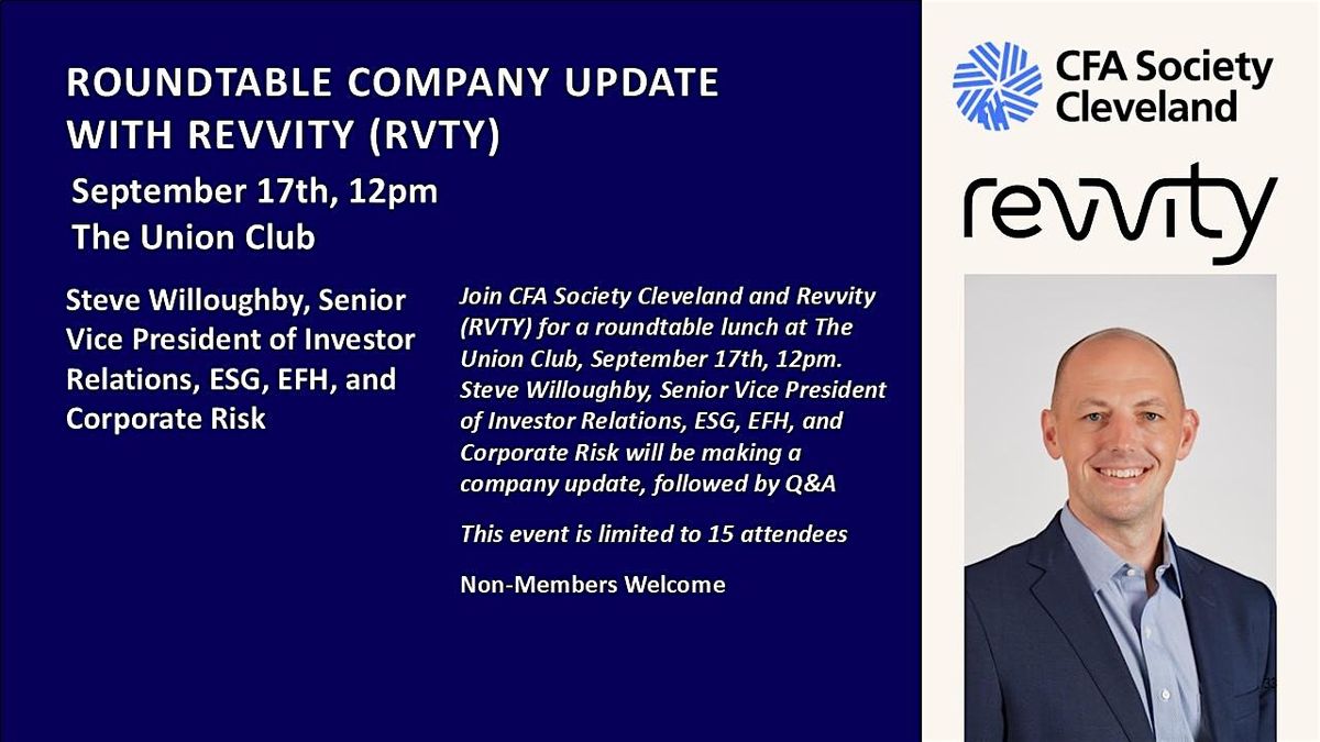 Roundtable Company Update with Steve Willoughby, Revvity (RVTY), 17 September | Event in Cleveland | AllEvents