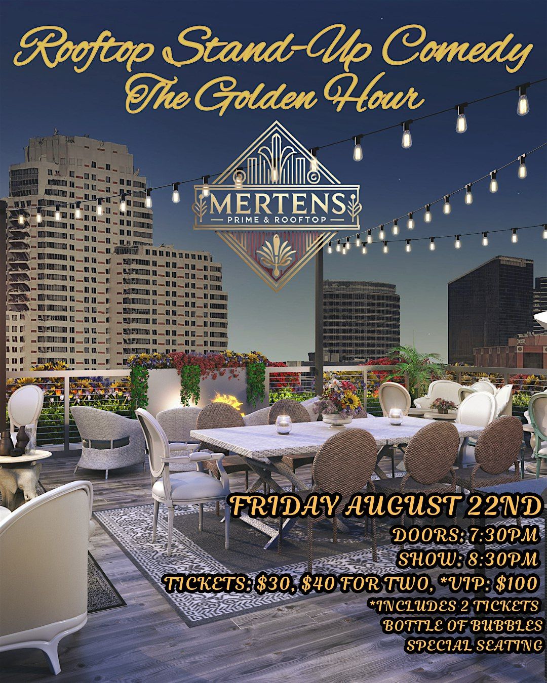 ROOFTOP COMEDY NIGHT @ MERTENS, 22 August | Event in Grand Rapids | AllEvents