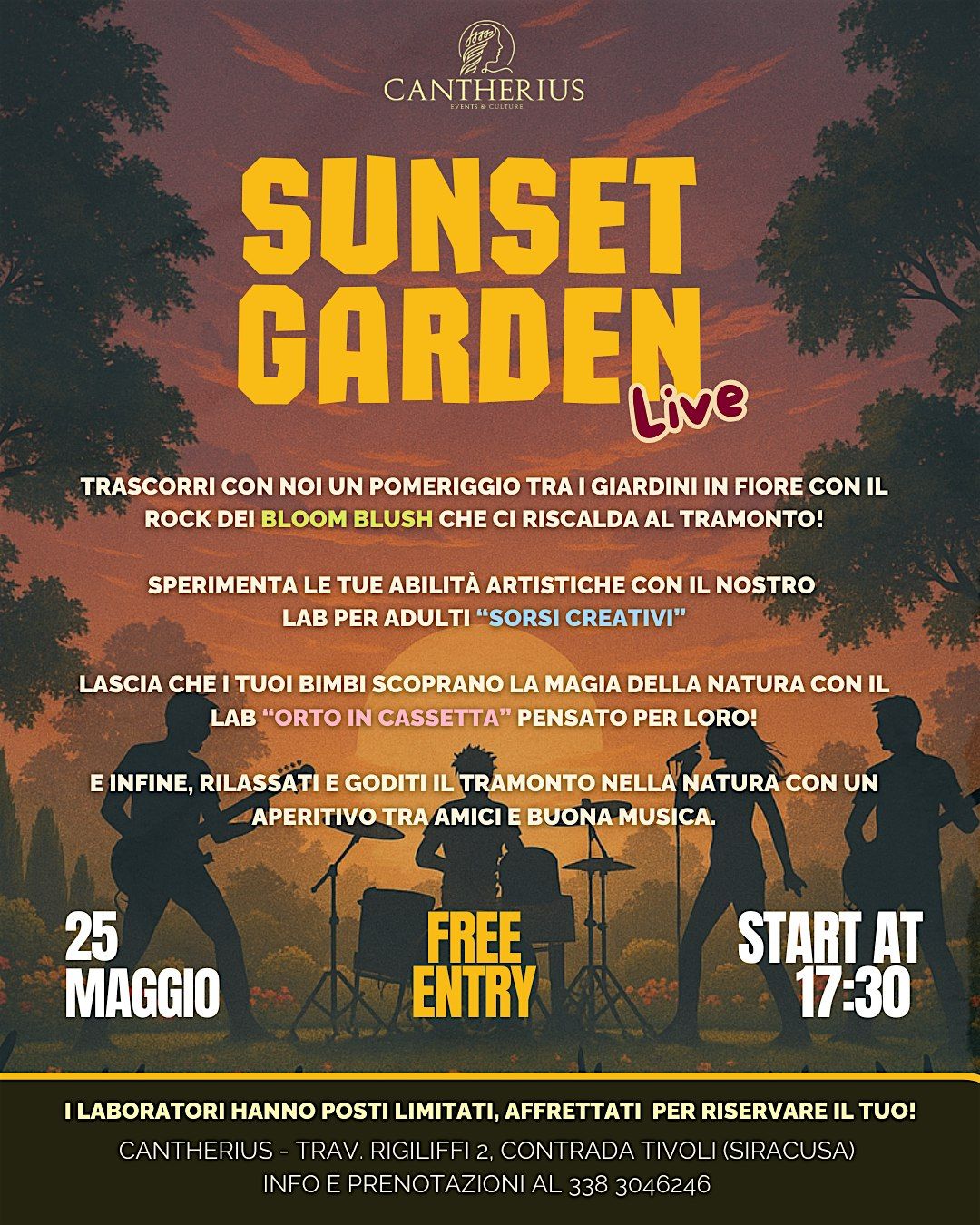 Sunset Garden Live, 25 May | Event in Siracusa | AllEvents