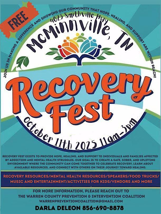 Recovery Fest/ Attendee Registration, 11 October | Event in McMinnville | AllEvents