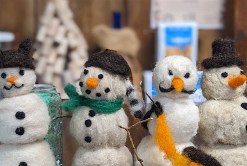 Snowman Needle Felting & Wine Tasting with The Funky Squid & Wine on Main, 5 November | Event in Concord