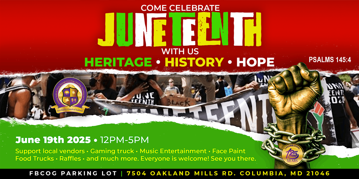 FBCoG  Juneteenth Festival, 19 June | Event in Columbia | AllEvents