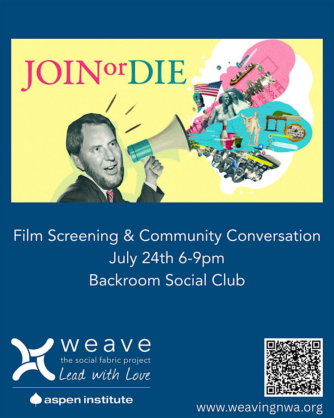 Join or Die Film Screening & Community Conversation, 24 July | Event in Springdale | AllEvents