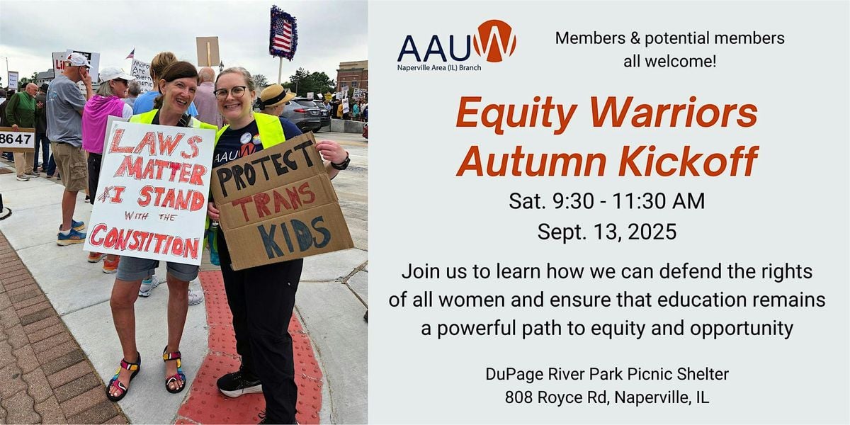 Equity Warriors Autumn Kickoff, 13 September | Event in Naperville | AllEvents