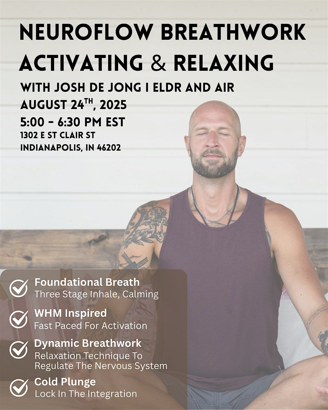 NeuroFlow & Ice Plunge!, 24 August | Event in Indianapolis | AllEvents