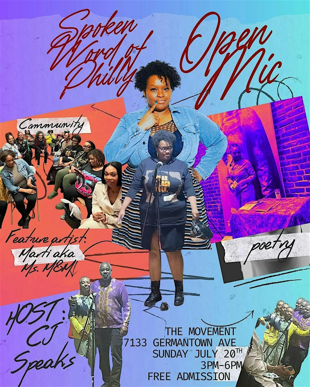 Spoken Word of Philly is hosting an Open Mic at The Movement, 20 July | Event in Philadelphia | AllEvents