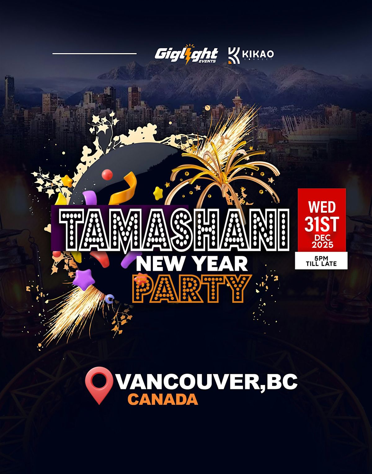 TAMASHANI NEW YEARS EVE PARTY, 31 December | Event in Vancouver | AllEvents