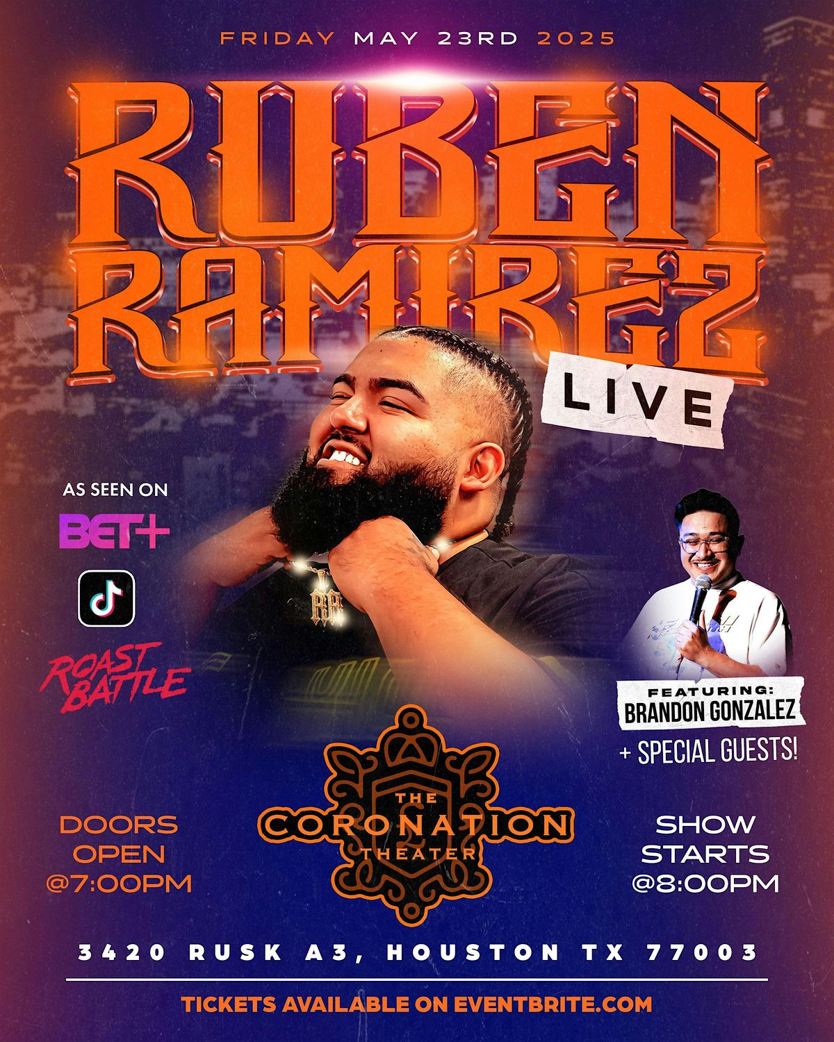Stand-up Comedy: Ruben Ramirez LIVE at The Coronation Theater, 23 May | Event in Houston | AllEvents
