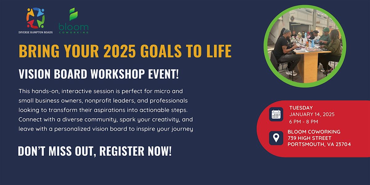 Bring Your 2025 Goals to Life: Vision Board Workshop Event, Bloom ...