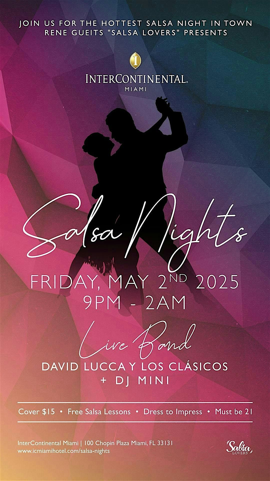 “Salsa Nights" at the Intercontinental Downtown Miami, 6 June | Event in Miami | AllEvents
