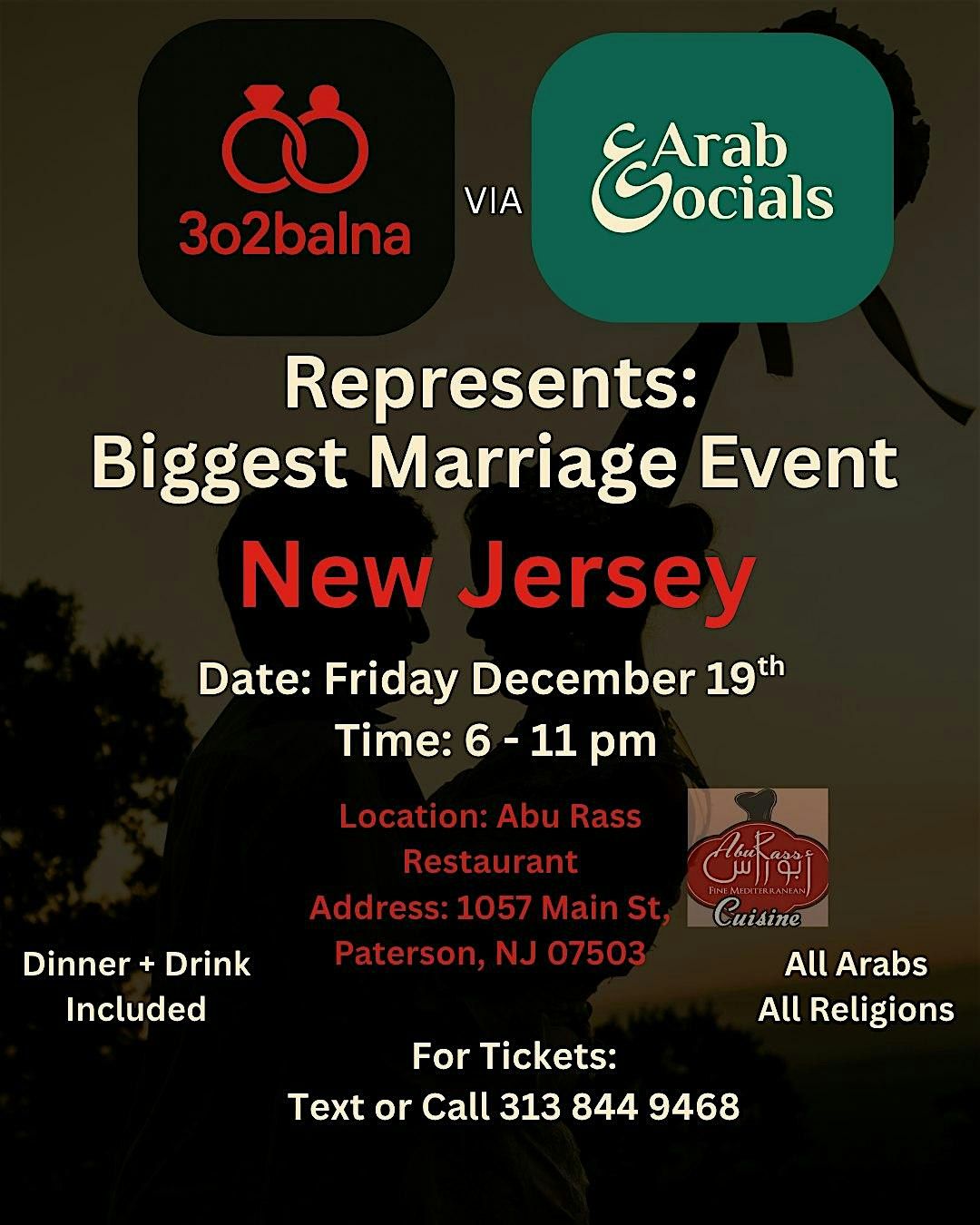 3o2balna via Arab Socials New Jersey Marriage Event December 19th, 19 December | Event in Paterson | AllEvents