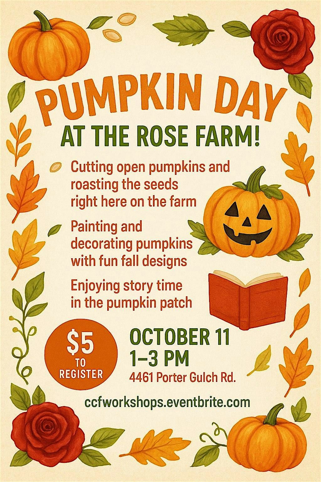 Pumpkin Day at the Rose Farm, 11 October | Event in Aptos | AllEvents