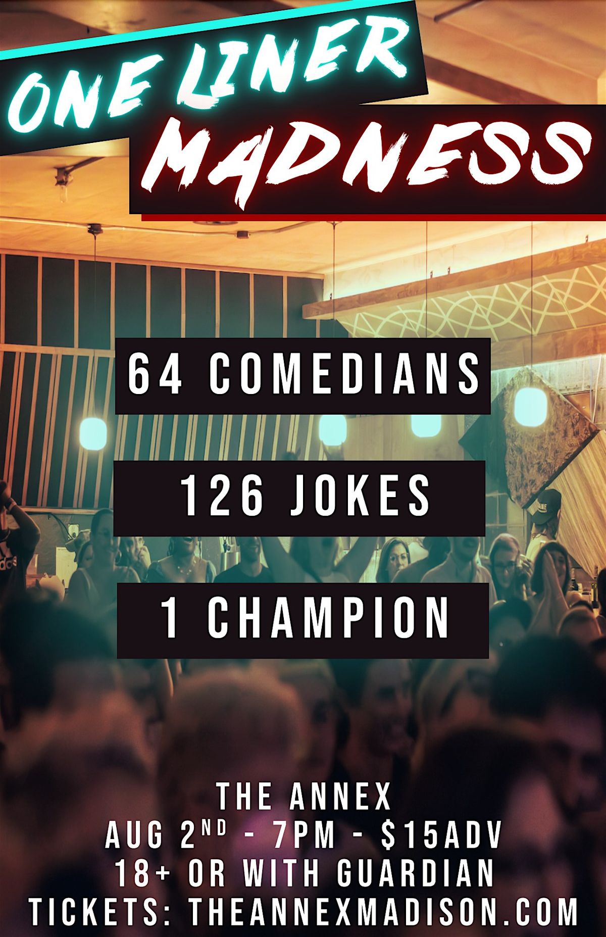 One Liner Madness - Madison!, 2 August | Event in Madison | AllEvents