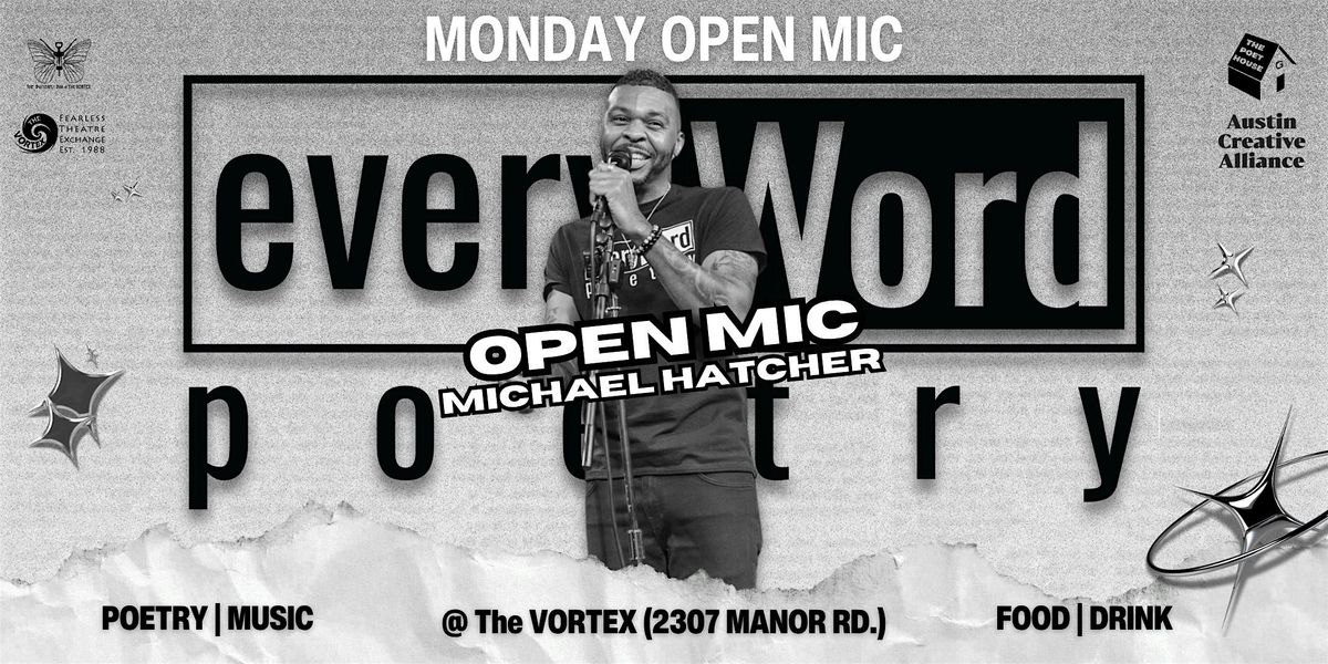 every.Word Poetry's Open Mic | Hosted by Michael Hatcher, 18 August | Event in Austin | AllEvents