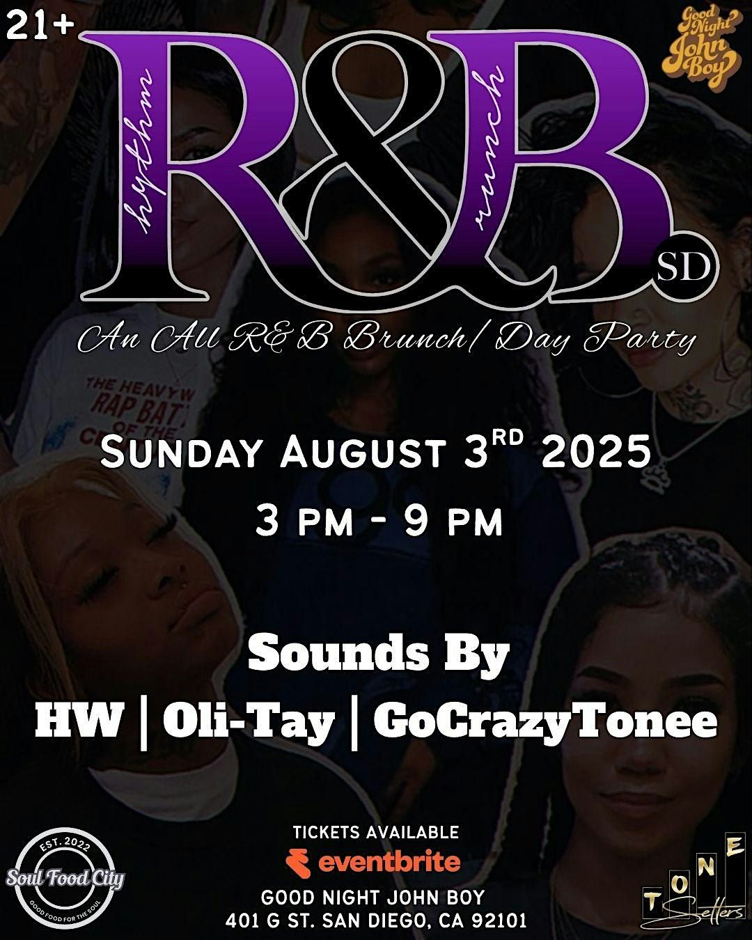 Rhythm&BrunchSD @GNJB(OLD TIN ROOF) 8/3, 3 August | Event in San Diego | AllEvents