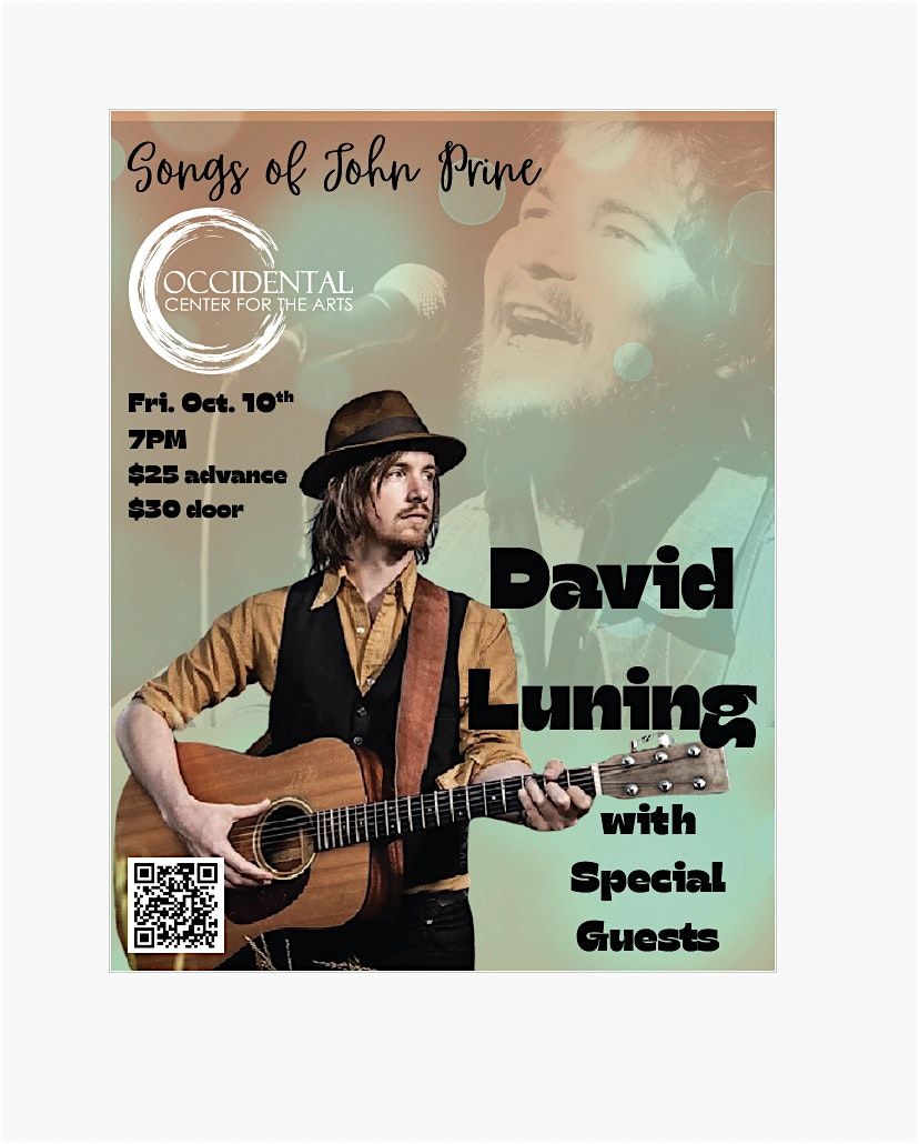 David Luning: Songs of John Prine in Occidental, 10 October | Event in Occidental | AllEvents