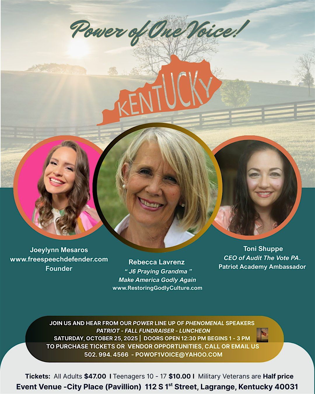 Power Of One Voice, 25 October | Event in La Grange | AllEvents