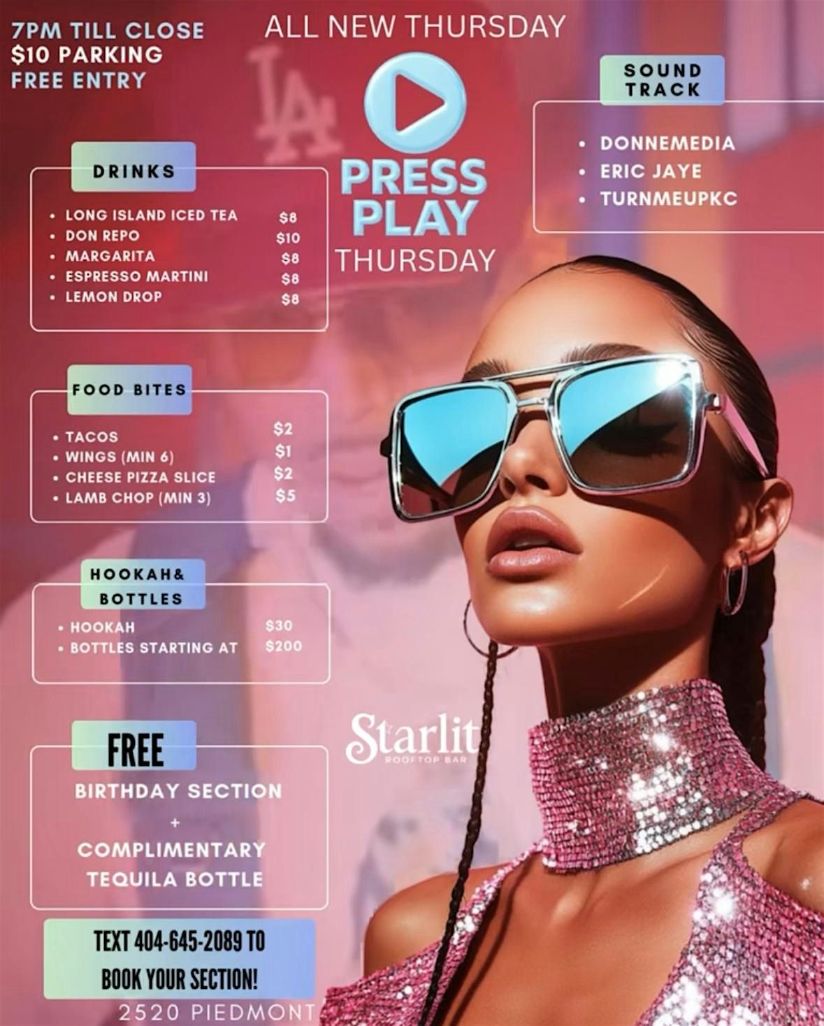 ATL'S #1THURS ROOFTOP PARTY! PRESS PLAY! NFL GAME + FREE ENTRY & BDAYS! | Event in Atlanta | AllEvents