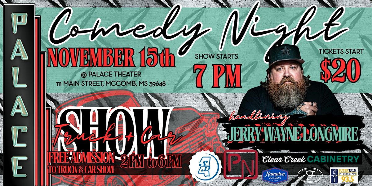 Jerry Wayne Longmire @ Palace Theater, 15 November | Event in McComb | AllEvents