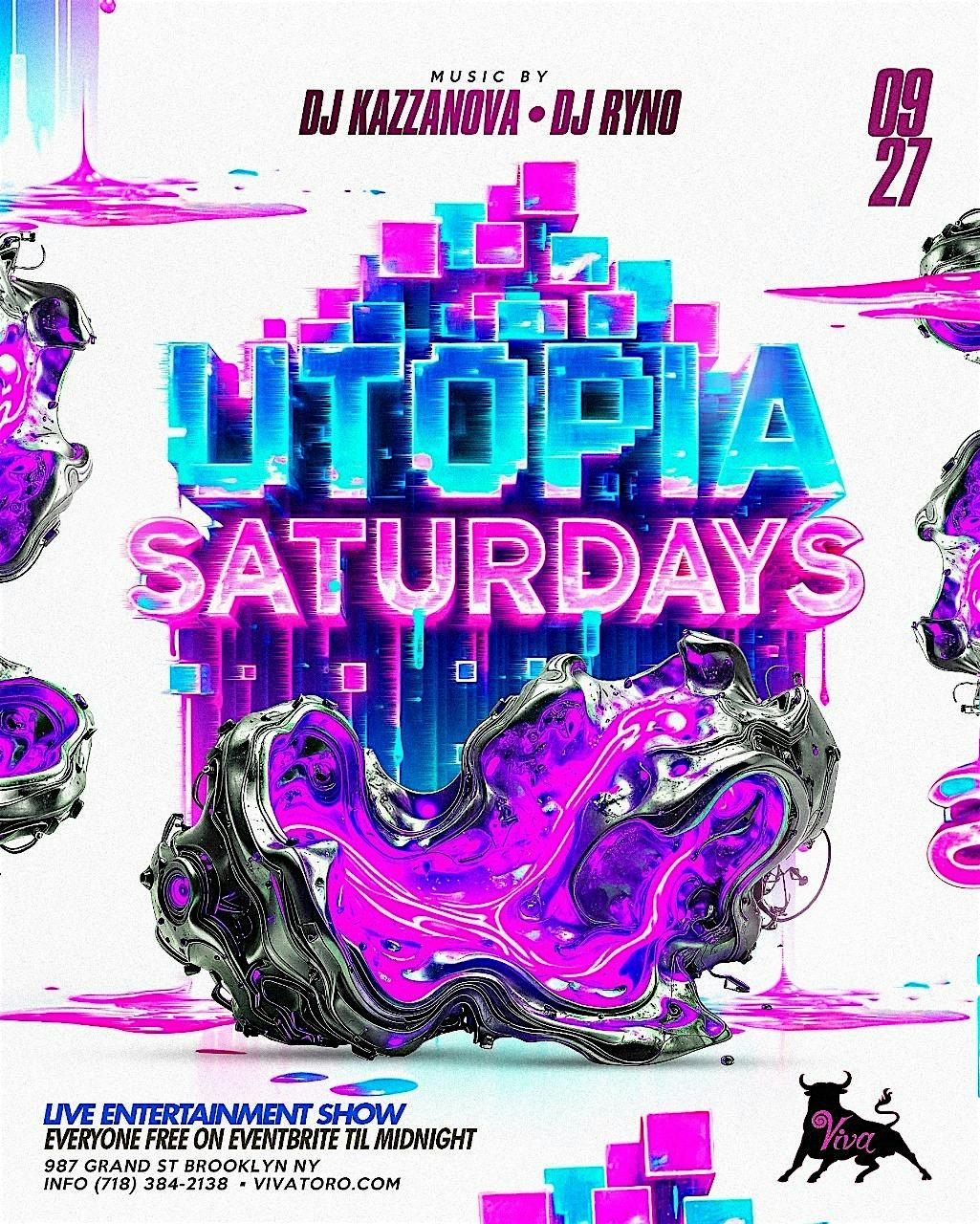 UTOPIA SATURDAYS|| EVERYONE FREE TILL 12A.M. ||, 8 November | Event in Brooklyn | AllEvents