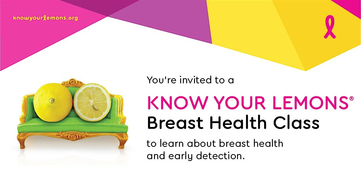 Know Your Lemons | Breast Health Education for Early Cancer Detection, 26 October | Event in Red Deer | AllEvents