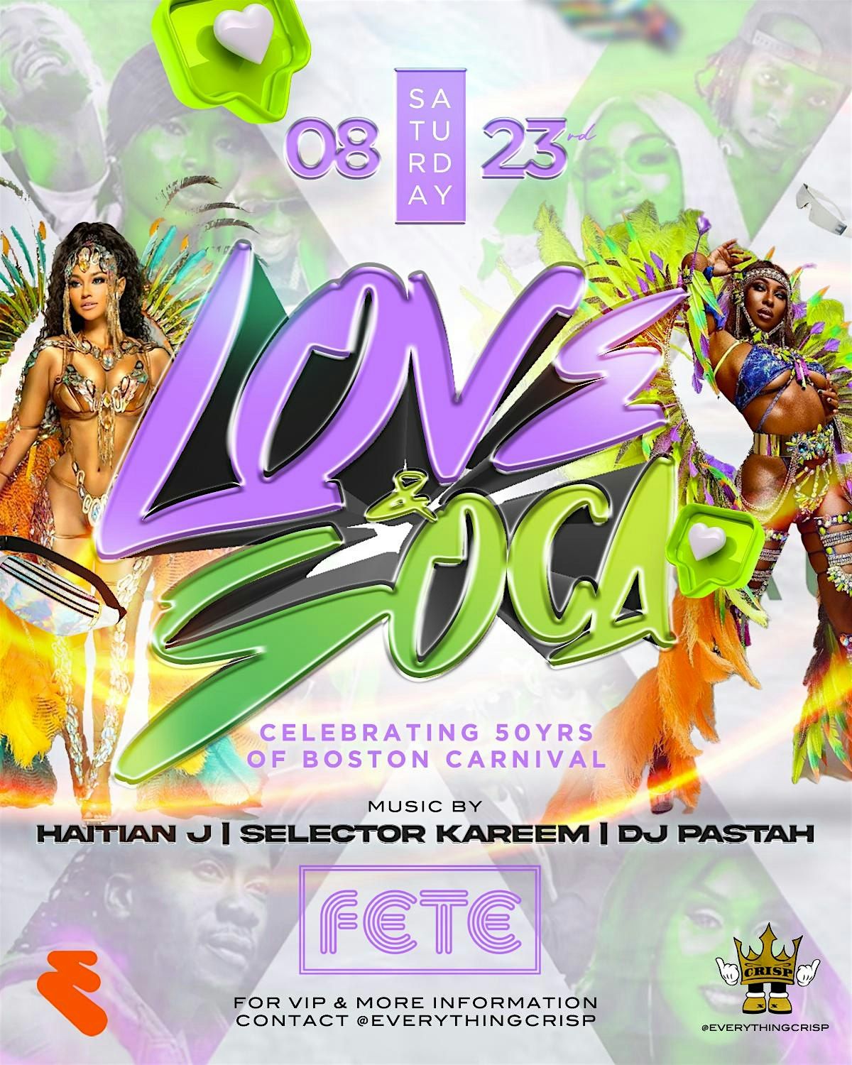 LOVE & SOCA, 23 August | Event in Boston | AllEvents