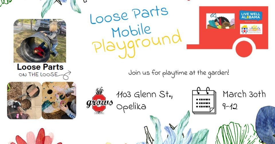 Loose Parts Mobile Playground at O Grows, O Grows/OGrows Farmers Market
