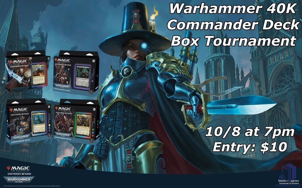 Magic the Gathering Warhammer 40K Commander Deck Box Tournament